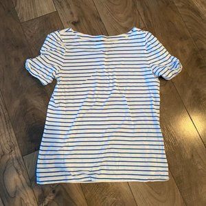 Ann Taylor Boatneck Striped Short-sleeve Top